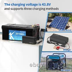Bluetooth 100Ah LiFePO4 36V Golf Cart Lithium Battery 20,000+ Deep Cycle Camping
