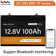 Bluetooth 12v 100ah Lithium Iron Phosphate Battery For Golf Cart Rv Solar Home