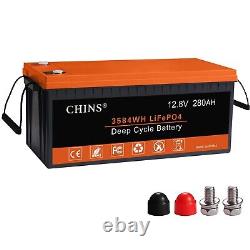 CHINS 12V 280Ah LiFePO4 Battery, For Golf Cart, Trolling Motor and RV etc