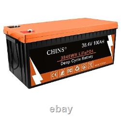 CHINS 36V 100Ah LiFePO4 Battery, 100A BMS, for Golf Car, Trolling Motor etc(Used)