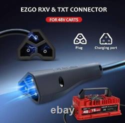 EPOWREY 48V/15A/800W Smart Battery Charger for Club Car Precedent Golf EZGO RXV