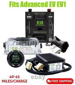 Eco Battery 48V 105aH Thru Hole Lithium Golf Cart Battery Kit for Advanced EV1