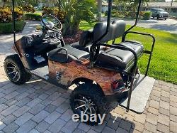 Ez-go Electric 4 Seater & Flatbed Golf Cart New Batteries Custom Billet