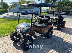 Ez-go Electric 4 Seater & Flatbed Golf Cart New Batteries Custom Billet