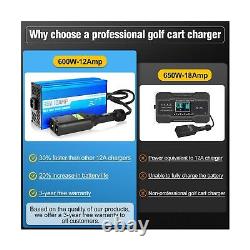 Flngr 36 Volt Golf Cart Battery Charger for ezgo, 12Amp with Trickle Charge, 6