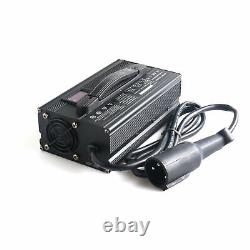 For Club Car Golf Cart Battery Charger 48 Volt 15 Amp Round 3 Pin Charge Plug