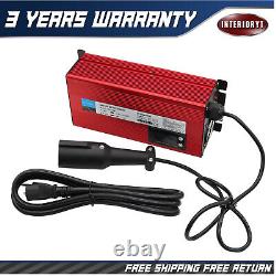 For Club Car Golf Cart Battery Charger 48 Volt Round 3 Pin Plug 10A 48v