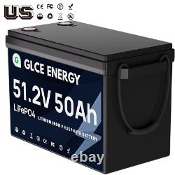GLCE ENERGY 48V 50Ah LiFePO4 Lithium Battery Hard Case for Golf cart Home