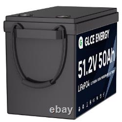 GLCE ENERGY 48V 50Ah LiFePO4 Lithium Battery Hard Case for Golf cart Home
