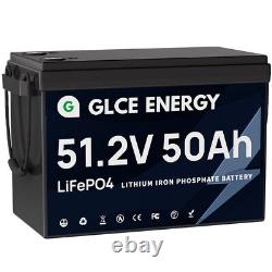 GLCE ENERGY 48V 50Ah LiFePO4 Lithium Battery Hard Case for Golf cart Home