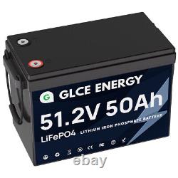 GLCE ENERGY 48V 50Ah LiFePO4 Lithium Battery Hard Case for Golf cart Home