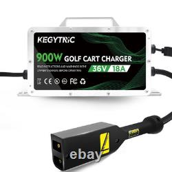 Golf Cart Battery Charger 18 AMP 36 Volt for EZGO TXT with D Style Plug Lead