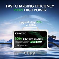 Golf Cart Battery Charger 18 AMP 36 Volt for EZGO TXT with D Style Plug Lead