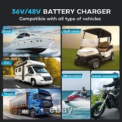 Golf Cart Battery Charger 36V 18A & 48V 13A for EZGO RXV & TXT Lithium, LiFePO4