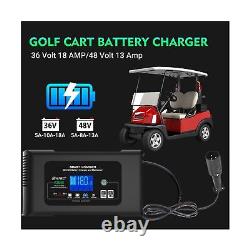 Golf Cart Battery Charger, 36 Volt 18 AMP/48 Volt 13 Amp Trickle Charger for