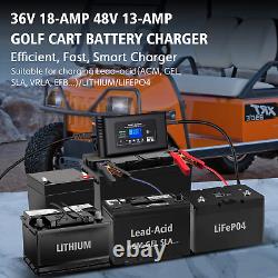 Golf Cart Battery Charger, 48V 13A and 36V 18A Trickle Battery Charger, 48 Volt G