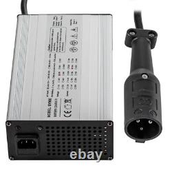 Golf Cart Battery Charger 48V 15A 3 Pin Round Plug Aluminum Alloy Shell