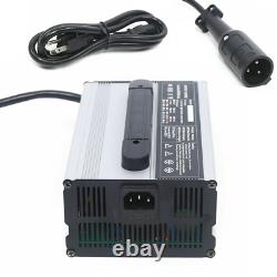 Golf Cart Battery Charger Fit For Club Car 48V 15 AMP 48 Volt Round 3 Pin Plug