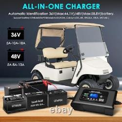 Golf Cart Battery Charger for Club Car, EZGO & Yamaha, 48V 13A and 36V 18A