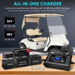 Golf cart Battery Charger, 48V 13A and 36V 18A Trickle Battery Charger, 48 Vol