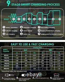 Golf cart Battery Charger, 48V 13A and 36V 18A Trickle Battery Charger, 48 Vol