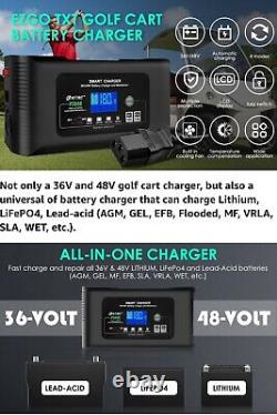 Golf cart Battery Charger, 48V 13A and 36V 18A Trickle Battery Charger, 48 Vol