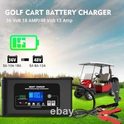 Golf cart Battery Charger, 48V 13A and 36V 18A Trickle Battery Charger, 48 Volt