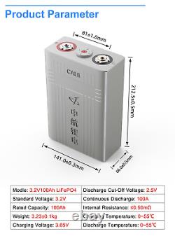 Grade A CALB Cell 3.2v 100Ah LiFePO4 Rechargeable Battery for Solar Home Energy