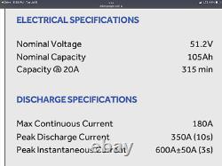 HIGH BMS Allied Lithium Golf Cart 48V 48 Volt Yamaha 105AH Battery charger + kit