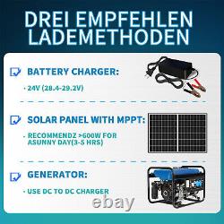HRBEENERGY 24V 48V 50Ah 100Ah LiFePO4 Lithium Battery Solar System RV Golf Cart