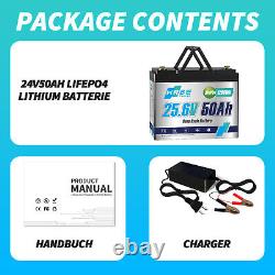 HRBEENERGY 24V 48V 50Ah 100Ah LiFePO4 Lithium Battery Solar System RV Golf Cart