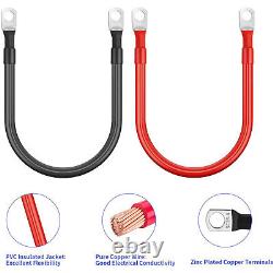 HumSienk 12V 100Ah 2 Pack LiFePO4 Lithium Battery with Cable For RV Solar Marine
