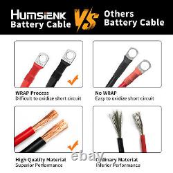 HumSienk 12V 100Ah 2 Pack LiFePO4 Lithium Battery with Cable For RV Solar Marine