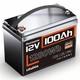 Humsienk 12v 100ah Lifepo4 Lithium Battery Bms For Rv Trolling Motor Solar Panel