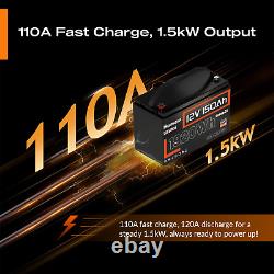 HumSienk 12V 150Ah LiFePO4 Lithium Battery 15000+ Cycle 110A BMS Solar Marine RV