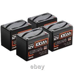 Humsienk 48V 100Ah Lithium Golf Cart Battery LiFePO4 Deep Cycle 4 Pack 12V 100Ah