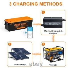 Jsdsolar 12V 400Ah LiFePO4 Lithium Battery 6000+Cycle for Marine Golf Cart Car
