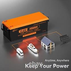 Jsdsolar 12V 400Ah LiFePO4 Lithium Battery 6000+Cycle for Marine Golf Cart Car