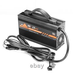 KEMIMOTO 48V Lithium Battery Golf Cart Charger Universal Fit Onboard 15A 51.2
