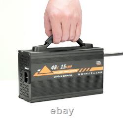 KEMIMOTO 48V Lithium Battery Golf Cart Charger Universal Fit Onboard 15A 51.2