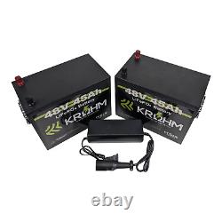 Krohm 48V 90Ah Deep Cycle LiFePO4 Battery Bundle For Golf Carts, RVs, and More