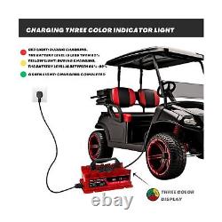 LHIBYOLO 48V Golf Carts Battery Charger for 15 AMP EZGO RXV & TXT, 4-6 Hours