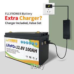 LiFePO4 12V 100AH Lithium Battery BMS Camper Golf Cart RV Solar Series/Parallel