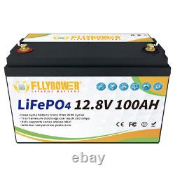 LiFePO4 12V 100AH Lithium Battery BMS Camper Golf Cart RV Solar Series/Parallel