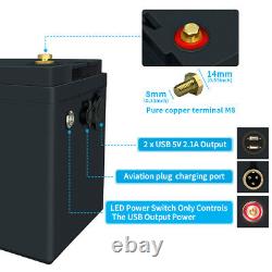 LiFePO4 12V 100AH Lithium Battery BMS Camper Golf Cart RV Solar Series/Parallel