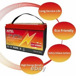 LiFePO4 12V 100Ah Battery Series/Parallel WithBMS Trolling Motor Golf Carts Solar