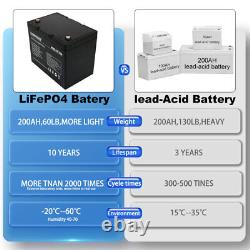 LiFePO4 12V 54AH Lithium Battery Battery for RV Solar Marine Caravans Golf Cart