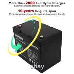 LiFePO4 12V 54AH Lithium Battery Battery for RV Solar Marine Caravans Golf Cart