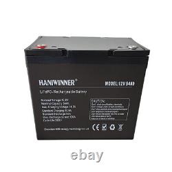 LiFePO4 12V 54AH Lithium Battery Battery for RV Solar Marine Caravans Golf Cart