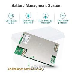 LiFePO4 24V 100Ah Lithium Battery with BMS Iron Phosphate Solar Power Bank EU